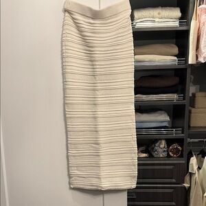Cream Knit Midi Skirt - Dynamite